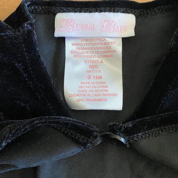 Bonnie Jean Baby Polka Dot & Stripe Formal Dress Girls' 18 Months - Picture 13 of 13